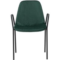 Ebuy24 - Klädesholmen Esszimmerstuhl mit Armlehne Velour grün. von EBUY24