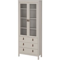 Ebuy24 - Madrid Vitrinenschrank 2 Türen 3 Schubladen Cashmere. Ebuy24 - Madrid Vitrinenschrank 2 Türen 3 Schubladen Cashmere. von EBUY24