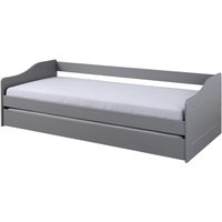 Malsu Bett 90x200 cm mit 1 Ausziehbett, grau. von EBUY24