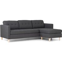 Ebuy24 - Marino Sofa, Chaiselongsofa rechts oder links gewendet in dunkelgrauen Stoff mit Holzbeinen. Ebuy24 - Marino Sofa, Chaiselongsofa rechts oder links gewendet in dunkelgrauen Stoff mit Holzbeinen. von EBUY24