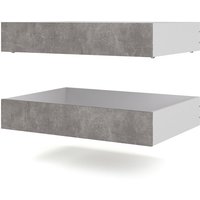 Ebuy24 - Nada Bett 2 Bettschubladen breite 94 cm, beton dekor. von EBUY24