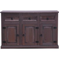 Ebuy24 - New Mexico Sideboard mit 3 Schubladen und 3 Türen Breite 132 cm, Höhe 84 cm kolonial gebeitzt/Wachs. von EBUY24