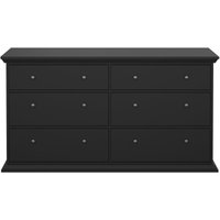 North Kommode 6 Schubladen schwarz matt. von EBUY24