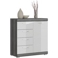 Scout Sideboard 1 Tür, 4 Schubladen grau. von EBUY24