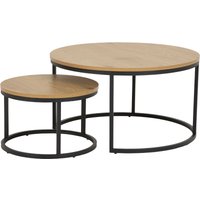 Ebuy24 - Spiro Couchtisch Ø50 cm, Set mit 2 stk., Eiche. von EBUY24