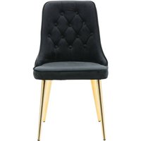 Ebuy24 - VelvetDeluxe Esszimmerstuhl Velour schwarz, Messing dekor. Ebuy24 - VelvetDeluxe Esszimmerstuhl Velour schwarz, Messing dekor. von EBUY24