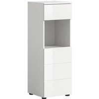 Ebuy24 - Vira Badschrank 1 Schublade 1 Tür 1 Fach weiß Hochglanz, weiß. von EBUY24