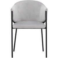 Evelina Esszimmerstuhl mit Armlehne grau. von EBUY24
