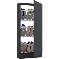 FulisaHT Schuhschrank 1 Tür anthrazit. von EBUY24