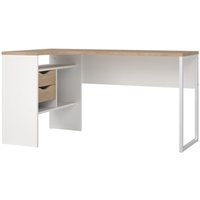Ebuy24 - FunctionPlus Schreibtisch Ecke 3 Ablagen 2 Schubladen Nussbaum dekor weiß. Ebuy24 - FunctionPlus Schreibtisch Ecke 3 Ablagen 2 Schubladen Nussbaum dekor weiß. von EBUY24