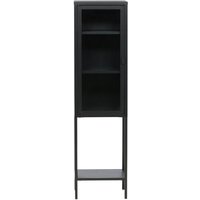 Ebuy24 - Misha Vitrinenschrank 1 Tür, 4 Ablagen, schwarz. von EBUY24