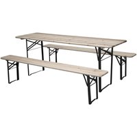 Guniess Picknicktisch inkl. Bank schwarz, natur. von EBUY24