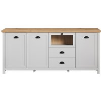 Landside Sideboard 3 Türen, 2 Schubladen, 1 Klappe, grau. von EBUY24