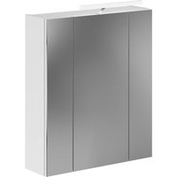 Linus Spiegelschrank Bad 3 Türen mit Licht Hochglanz weiß,weiß. von EBUY24