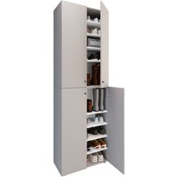 Lona2XL10DT Schuhschrank 4 Türen grau. von EBUY24