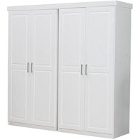 Magnus Kleiderschrank - 4Trg Breite 190 cm, Höhe 190 cm weiß. von EBUY24