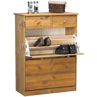 Ebuy24 - Nelly Schuhschrank 2 Klaptüren 2 Schubladen Kiefer gebeitzt. von EBUY24