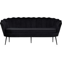 Nice Sofa 3 Personen velour schwarz. von EBUY24