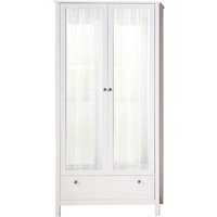 Orla Kleiderschrank 2 Türen und 1 Schublade, weiss, Spiegelglas. von EBUY24