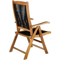 Ebuy24 - Peter Gartenstuhl 5 Pos. einstellbar schwarze, Akazie. von EBUY24