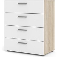 Petra Kommode 4 Schubladen Dekor Eiche Struktur und Weiß Hochglanz. Petra Kommode 4 Schubladen Dekor Eiche Struktur und Weiß Hochglanz. von EBUY24