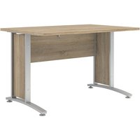 Prisme Schreibtisch C Eiche Dekor und silbergrauer Stahl. von EBUY24