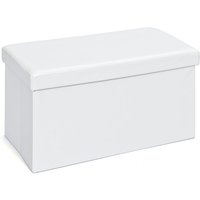 Ebuy24 - Sanne Aufbewahrungsbox Hocker, faltbar mit Deckel, weiss. von EBUY24