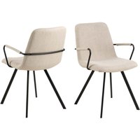 Selina Esszimmerstuhl mit Armlehne beige. von EBUY24