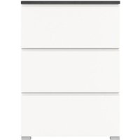 Shoelove Schuhschrank 3 Klaptüren 95x130cm weiß,grau. von EBUY24