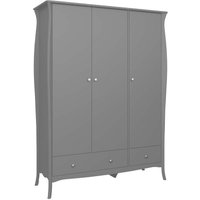 Simon Kleiderschrank 2 Schubladen 3 Türen grau. von EBUY24