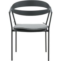 Slit Gartenstuhl inkl. Kissen, stapelbar schwarz. von EBUY24