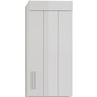 Snow Badschrank wandhängend 1 Tür Hochglanz weiß,weiß. von EBUY24
