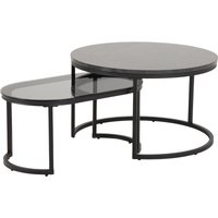 Spiro Couchtisch Set mit 2 stk., Marmor Print. von EBUY24