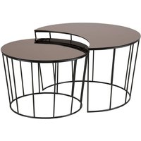 Ebuy24 - Sunmoon Couchtisch Set Ø76xØ58cm Bronze. von EBUY24