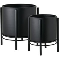 Tilde Pflanzkübel Set mit 2 schwarz. von EBUY24
