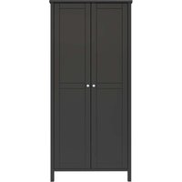 Tromsø Kleiderschrank 2 Türen kaffeefarben. von EBUY24