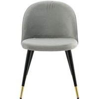 Velvet Esszimmerstuhl Velour hellgrau. Velvet Esszimmerstuhl Velour hellgrau. von EBUY24