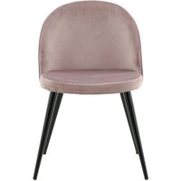 Velvet Esszimmerstuhl Velour pink, schwarz. von EBUY24