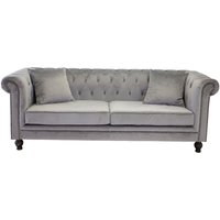 Velvet Sofa 3-Sitzer Velours hellgrau. Velvet Sofa 3-Sitzer Velours hellgrau. von EBUY24