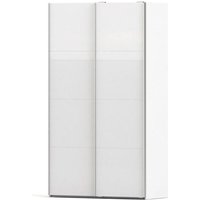 Veto Kleiderschrank a 2 türig H220 cm x B122 cm weiss, weiss hochglanz. von EBUY24