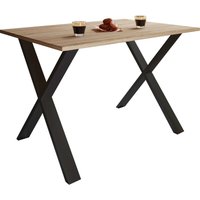 XonaX Esstisch 110x50cm Eiche dekor, schwarz. von EBUY24