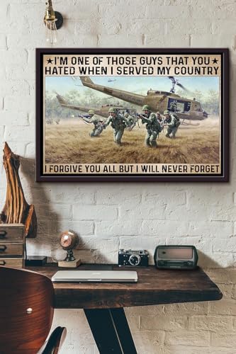 Vintage Metall-Blechschilder im Vintage-Stil "I'm One Of Those Guys That You Hated When I Served My Country", Retro-Metall-Blechschilder, Vintage-Aluminiumschilder, Heimdekoration, 30,5 x 20,3 cm von EBVUOZ