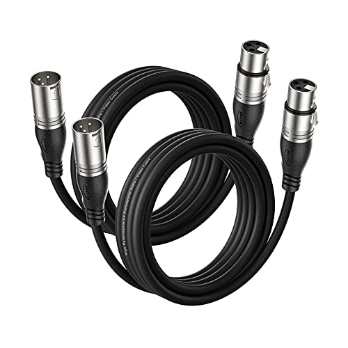 EBXYA XLR Kabel Mikrofonkabel 3M 2er Pack - Premium 3-Pin symmetrischer XLR Stecker auf Buchse Mikrofonkabel DMX Kabel XLR Patchkabel EBXYA XLR Kabel Mikrofonkabel 3M 2er Pack - Premium 3-Pin symmetrischer XLR Stecker auf Buchse Mikrofonkabel DMX Kabel XLR Patchkabel von EBXYA