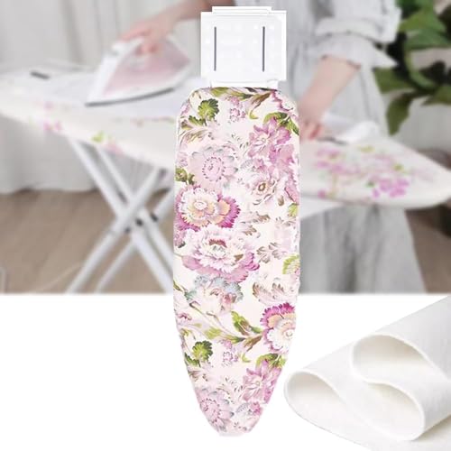Bügelbrettbezug und -Auflage Bügelbrettbezug und -unterlage, 2er-Pack, Mehrfarbig, mehrere Größen(Pink,14x40 Inch(100x34cm)) von EBZFASO