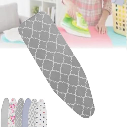 Bügelbrettbezug und -Auflage Bügelbrettbezug und -unterlage, 3er-Pack, Mehrfarbig, mehrere Größen(Gray Plaid,13 X 44 Inch (34 X 110 cm)) von EBZFASO