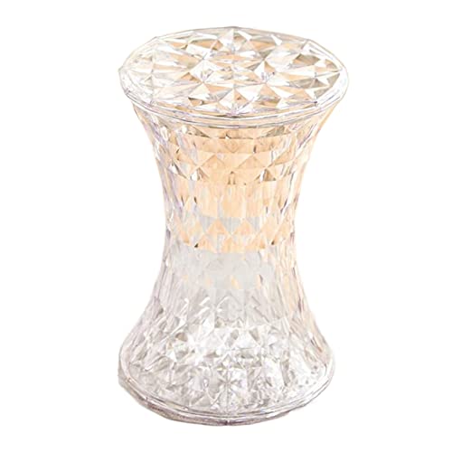 EBZFASO Beistelltisch Sanduhr-Form-Speicher-Couchtisch-Osmanischer Hocker Multicolor 12x18,3 Zoll(Clear) von EBZFASO