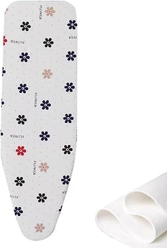 EBZFASO Bügelbrettbezug und -Auflage Bügelbrettbezug aus Reiner Baumwolle mit 2er-Pack Pads in Mehreren Größen(A,15 X 48 Inch (40 X 120 cm)) von EBZFASO
