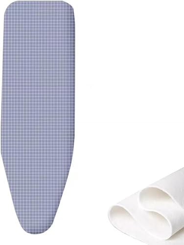 EBZFASO Bügelbrettbezug und -Auflage Bügelbrettbezug aus Reiner Baumwolle mit 2er-Pack Pads in Mehreren Größen(B,13 X 44 Inch (34 X 110 cm)) von EBZFASO