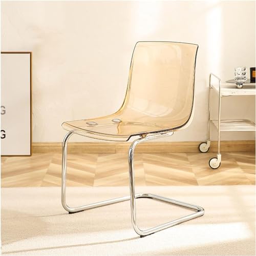 EBZFASO Esszimmer- und Küchenstühle Esszimmerstuhl aus Acryl mit Rückenlehne, Mehrfarbig(Brown) von EBZFASO