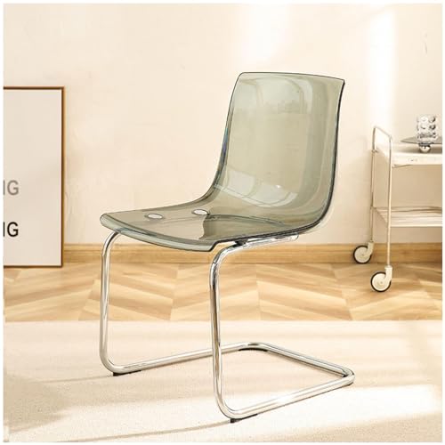 EBZFASO Esszimmer- und Küchenstühle Esszimmerstuhl aus Acryl mit Rückenlehne, Mehrfarbig(Grey) von EBZFASO